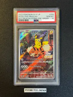 PSA10 Detective Pikachu 098/SV-P Nintendo Switch Promo Gem Mint Pokemon Card - Image 1