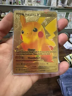 PikachuV HP190 Metal Pokemon Card-Collectible Gift Display Collect - Image 1