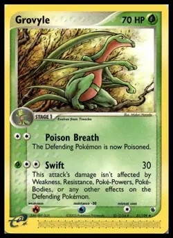 Grovyle 31/109 Ruby and Sapphire e-Reader Pokemon Card | LP - Image 1