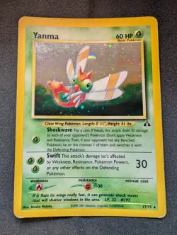 Yanma 17/75 Neo Discovery Unlimited Holo Rare Pokemon Cards | LP - Image 1
