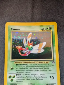 Yanma 17/75 Neo Discovery Unlimited Holo Rare Pokemon Cards | LP - Image 2