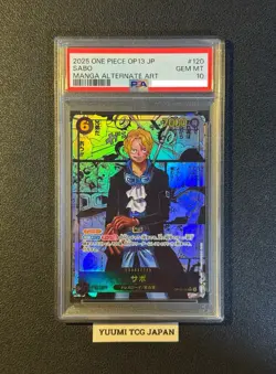 PSA 10 Sabo OP13-120 SEC Manga Alt Art Carrying on His Will ONE PIECE Card Japan - Image 1