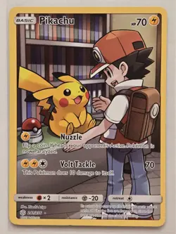 Pikachu 241/236 Cosmic Eclipse Secret Rare Holo LP Pokemon TCG Card - Image 1