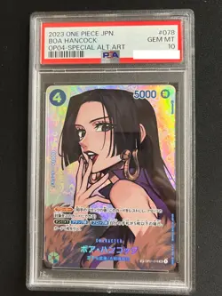 PSA10 Boa Hancock SP OP01-078 SR One Piece Card Kingdoms of Intrigue Japanese - Image 1