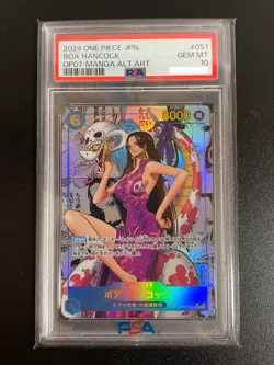 PSA 10 Boa Hancock OP07-051 Comic Parallel Manga Alt Art ONE PIECE Card Japanese - Image 1