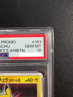 PSA 10 Pretend Boss Pikachu 191/SM-P Team Rocket Promo Pokemon Card Japanese - Image 4