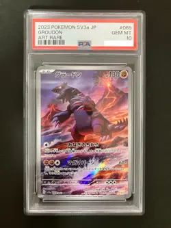 PSA 10 Groudon AR 069/062 sv3a Raging Surf 2023 Pokemon Card Japanese Gem Mint - Image 1