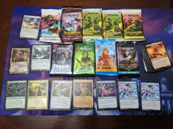 Lot Of 9 Magic The Gathering Booster Packs, 10 Rares, 60 Spiderman Commons/Unc. - Image 1