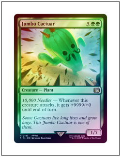 1x Jumbo Cactuar, Foil, Final Fantasy, Magic MTG NM - Image 1