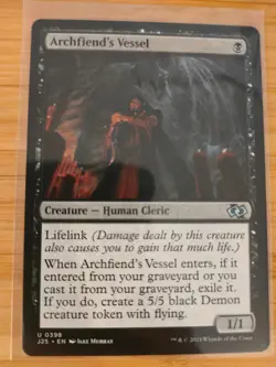 MTG Archfiend's Vessel 0398 J25 / Foundations M/NM Free UK P&P - Image 1