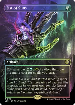 MTG FOIL Fist of Suns Borderless - The Lost Caverns of Ixalan Commander #113 - Image 1