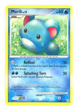 Pokemon - Marill - 88/130 - Common - Diamond and Pearl - NM - Image 1