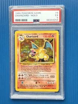 1999 Pokemon Game #4 Charizard Holo Rare PSA Ex - Image 1