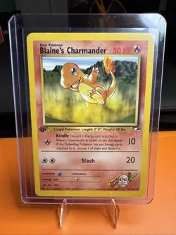 Pokemon TCG Blaine's Charmander 061/132 Gym Heroes 1st Edition LP Free Shipping! - Image 1
