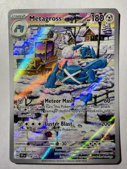 Metagross 178/162 Pokemon TCG Card Temporal Forces Illustration Rare NM - Image 1