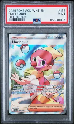 2025 Pokemon SV WHT EN-White Flare #163 HARLEQUIN ULTRA RARE PSA 9 - Image 1