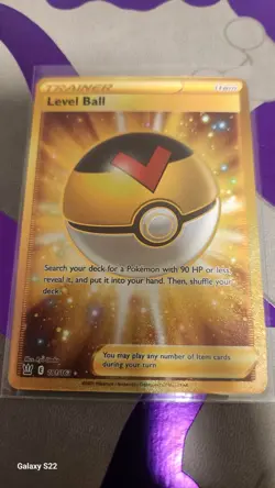 Pokemon Battle Styles LEVEL BALL Gold Secret Rare Full Art #181/163 1 - Image 1