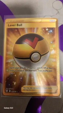 Pokemon Battle Styles LEVEL BALL Gold Secret Rare Full Art #181/163 1 - Image 2