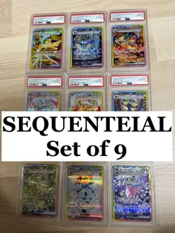PSA 10 Terastal Festival Eevee Evolution SAR Complete Set Of 9 Pokemon Japanese - Image 1