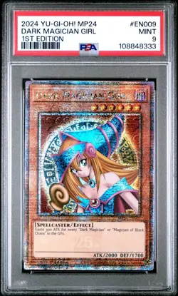 PSA 9 DARK MAGICIAN GIRL MP24-EN009 QUARTER CENTURY SECRET RARE QCR Yu-Gi-Oh - Image 1