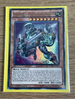 Yu-gi-oh Berserkion the Electromagna Warrior SDMY-EN004 Ultra Rare 1st NM card - Image 4