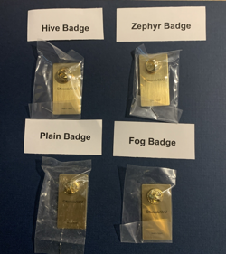 Pokemon Trading Card Game League Johto Gym Badges Pins Lot Of 4 1999 Sealed - Image 2