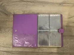 Pokemon 4 Pocket Card Binder Purple Vintage 1999 Ash And Pikachu - Image 2