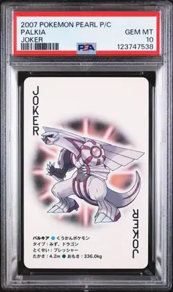PSA 10 GEM MINT 2007 POKEMON PEARL VERSION PLAYING CARDS PALKIA JOKER - Image 1