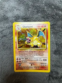 Pokemon TCG Charizard Base Set Holo Unlimited Rare Card 4/102 - Image 1
