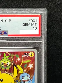 PSA 10 Gem Mint Pokemon Pikachu 001/S-P Promo SWSH Full Art Card Holo Japanese - Image 4