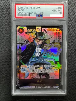 PSA 10 Sabo OP04-083 SR Comic Parallel Manga Alt Art ONE PIECE Card Japanese - Image 1
