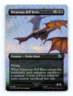 #422 2023 Tales of Middle-earth LTR Voracious Fell Beast Uncommon Foil - Image 1
