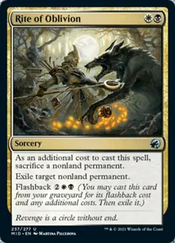 MTG Innistrad Midnight Hunt *FOIL* U Rite of Oblivion #237 - Image 1
