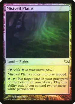 Shadowmoor MTG Foil Mistveil Plains Magic - Image 1
