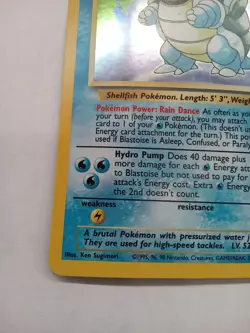 Blastoise 2/102 Base Set Unlimited Holo Rare 1999 Pokemon - Image 5