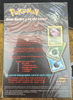 Pokemon SEALED Devastation Theme Deck - Team Rocket Grass/Water WOTC 2000 - Image 2