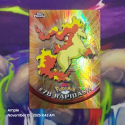 Rapidash #78 - Pokemon Topps Chrome TV Animation Edition Spectra Chrome - Image 1