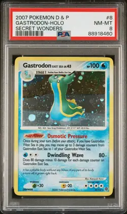 PSA 8 NM-MT Pokemon 2007 Diamond & Pearl Secret Wonders Holo Gastrodon 8/132 - Image 1