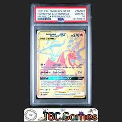 Reshiram & Charizard GX Black Star Promo #SM247 PSA 10 - Image 1