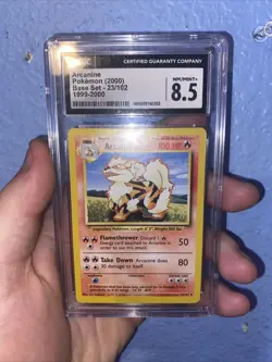 Pokemon TCG Base Set 1999-2000 4th Print Arcanine 23/102 Regular PSA 8 NM-MT - Image 2