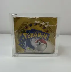 1999 Empty Pokemon Base Set Unlimited Booster Box Green Wings with Arcylic Case - Image 1