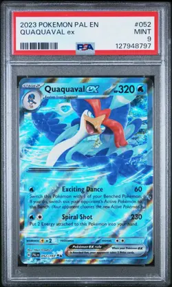 Pokemon PAL EN-Paldea Evolved #052 Quaquaval ex PSA 9 - Image 1