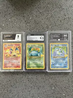 2021 Pokemon Celebrations English Trio Set Charizard, Blastoise, Venusaur - Image 1