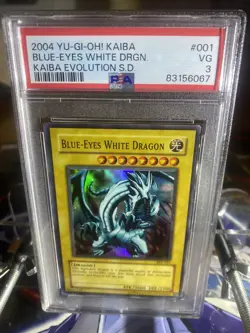 2004 Yu-Gi-Oh! Starter Deck Kaiba Evolution Blue-Eyes White Dragon SKE-001 PSA 3 - Image 1