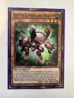 Yu-Gi-Oh! Beta the Electromagnet Warrior [SDMY-EN002] Super Rare 1st Ed VLP - Image 1