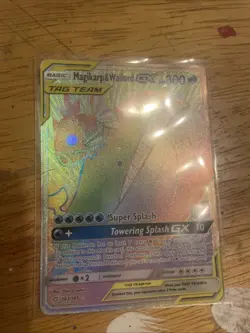 Magikarp & Wailord GX Holo Card 183/181 Secret Team Up Edition - Image 1