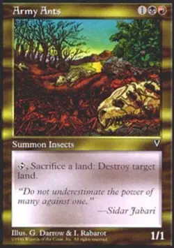 MTG magic cards 1x Army Ants Visions Light Play, English - Image 1
