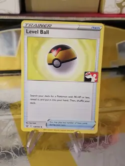 Level ball Pokemon Prize Pack Series 1 Promo Pokemon Card NM/LP Play Stamp - Image 1