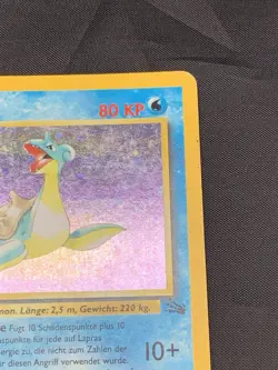 Lapras 10/62 Fossil Holo Rare- Vintage WOTC Pokemon Card - LANGUAGE IS IN GERMAN - Image 3