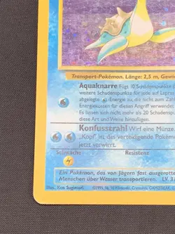 Lapras 10/62 Fossil Holo Rare- Vintage WOTC Pokemon Card - LANGUAGE IS IN GERMAN - Image 4